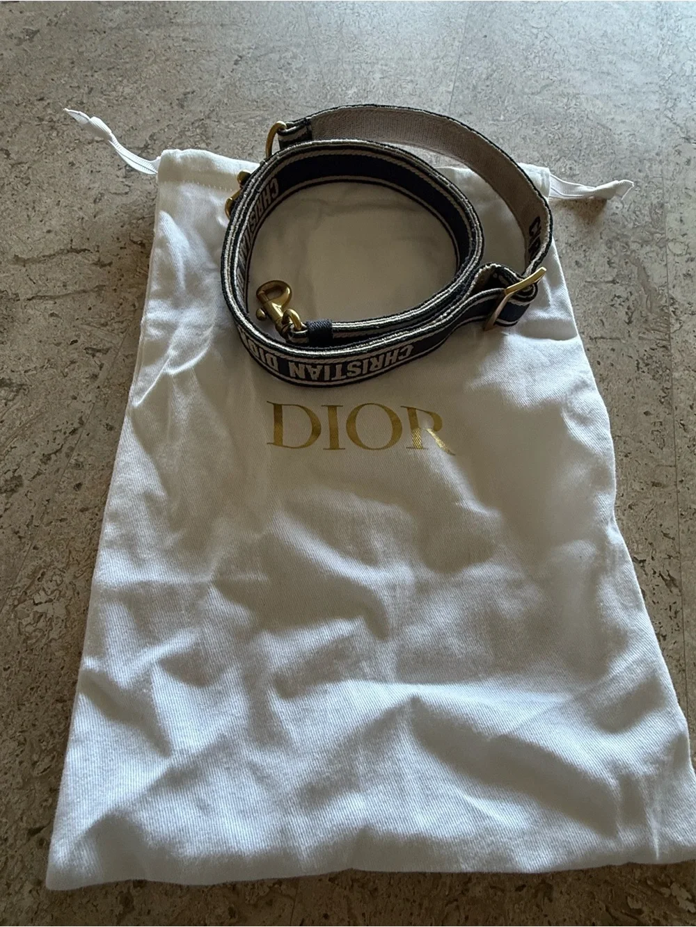 Christian Dior Navy Adjustable Shoulder Strap